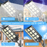 2-Pack Solar Street Lights Outdoor Waterproof, 6800W Solar Light Outdoor Dusk to Dawn