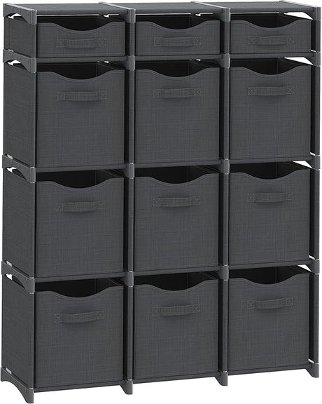 9 Cube Closet Organizers, Includes All Storage Cube Bins, Easy To Assemble Storage Unit With Drawers | Room Organizer For Clothes,