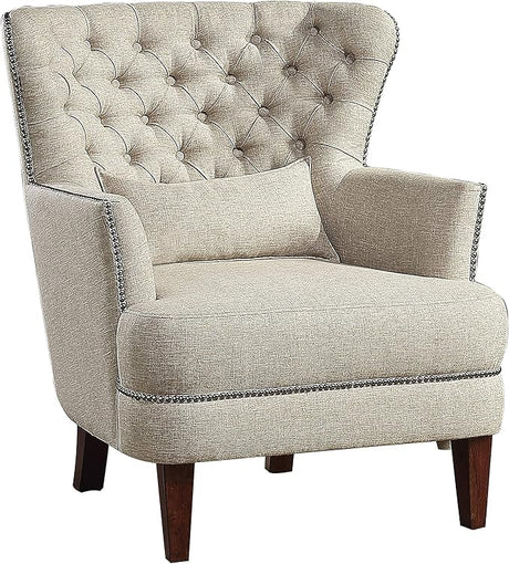 Accent Chair Reading Chair Comfy Chair, Upholstered Armchair with Solid Wood Frame