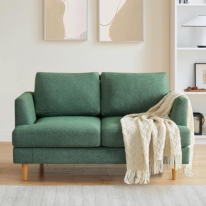 Sofa with Deep Seats, 65" Mid Century Modern Sofa