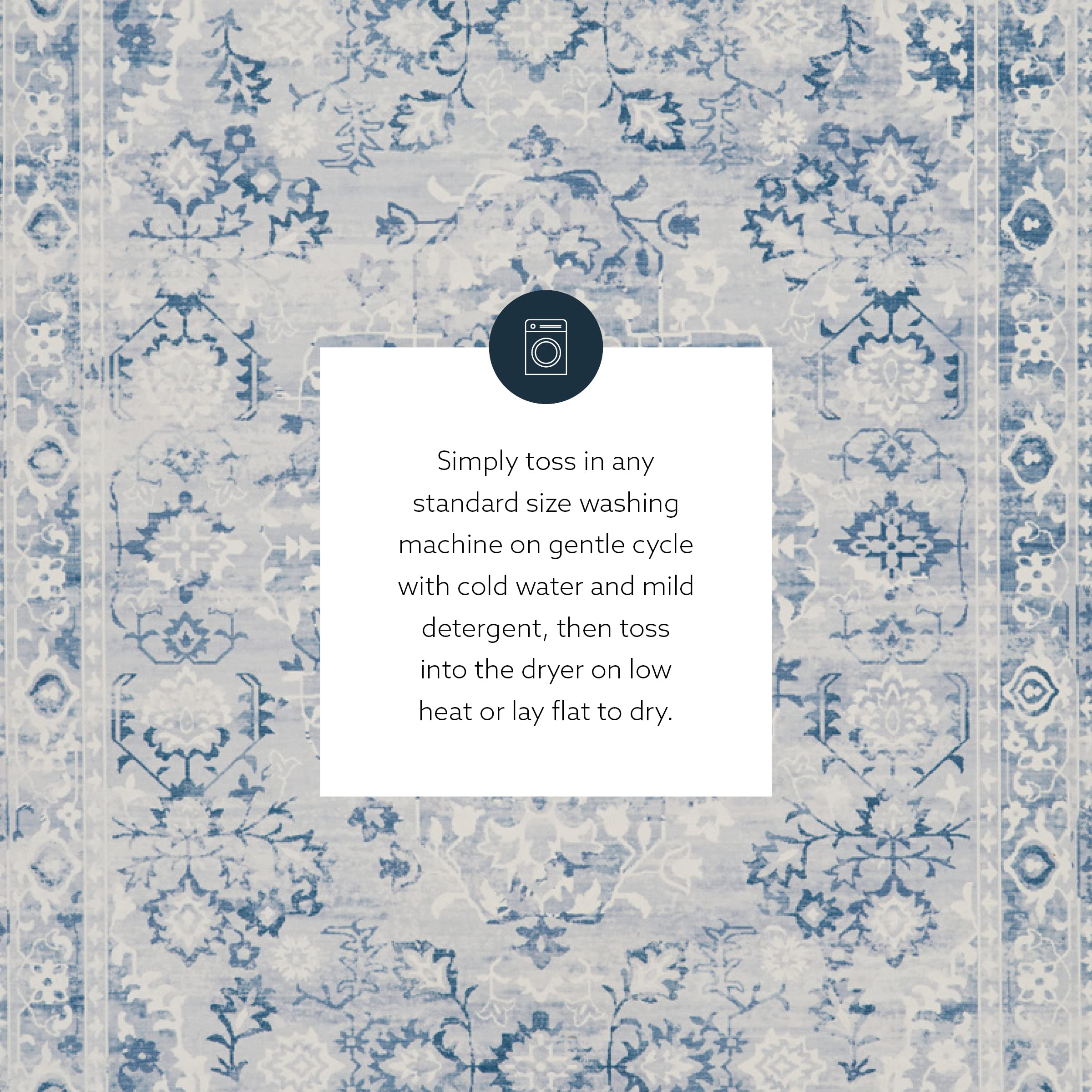 The Anywhere Washable Rug Klinch Grey & Ivory 5' X 7' Area Rug