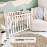 Middleton Mini Crib with 2.75-Inch Mattress - Greenguard Gold Certified, Textured White