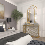 79 Metal Room Wall Mirror Arched Window Pane Entryway Mirror