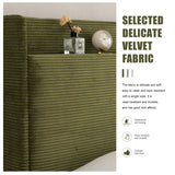 Queen Bed Frame with Storage Drawers - Upholstered Headboard