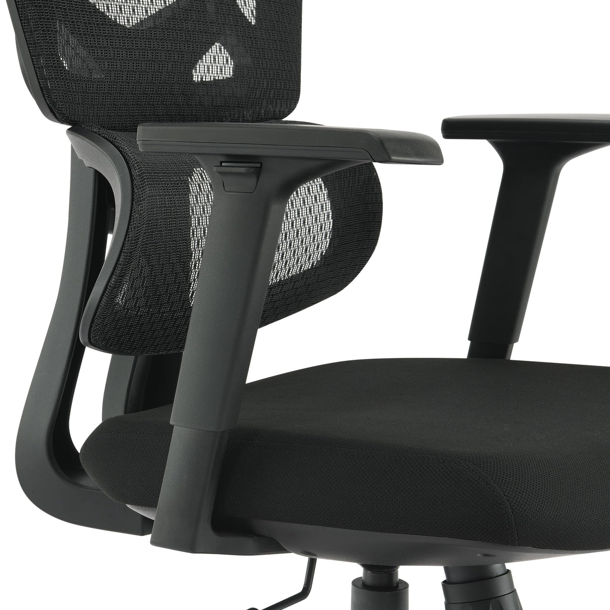 Executive Seating Mesh Back with Fabric Seat Manager's Office Chair, Adjustable Arms