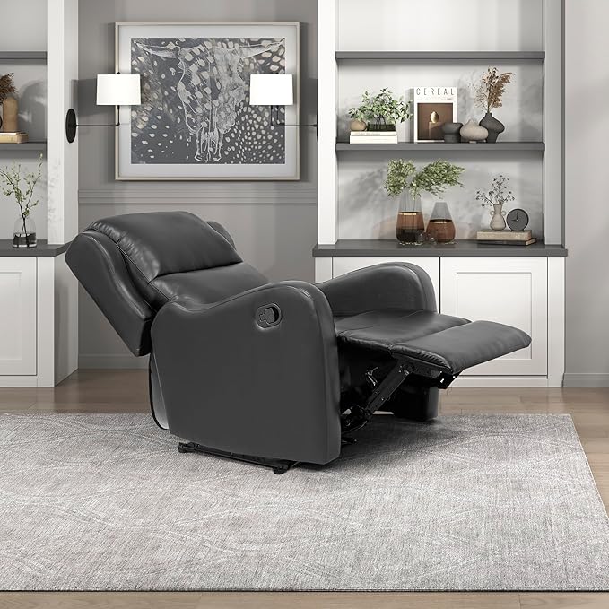 Chair Living Room Reclining Sofa Chair, Home Theater Seating Modern Recliner, Manual Recliner Sofa Chair for Living Room/Office/Apartment, Wall Hugger Recliner, Taupe