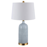 Stark Blue Glass 27-inch Bedroom Living Room Home Office Desk Nightstand Table Lamp
