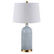 Stark Blue Glass 27-inch Bedroom Living Room Home Office Desk Nightstand Table Lamp