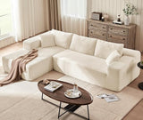 Modular Sectional Sofa: 106'' Corduroy Cloud Couch L Shaped Sofas