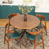 Round Dining Table, 39" Mid-Century Modern Round Kitchen Table for 4-5 People,