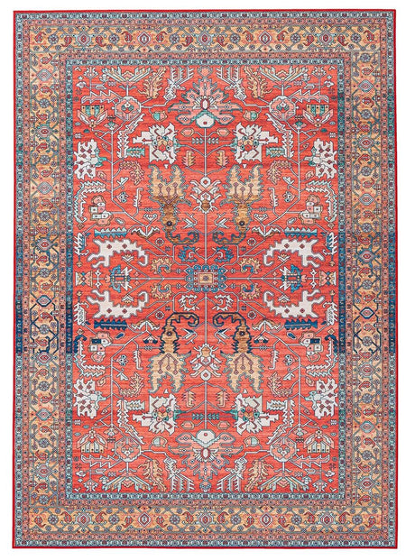 Washable Rug Vintage Area Rugs, 8'x 10' Living Room Rug with Non Slip