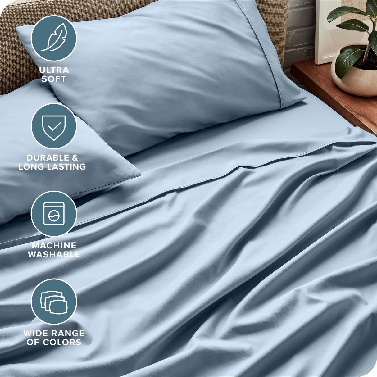 Queen Sheet Set - Luxury 1800 Ultra-Soft Microfiber Bed Sheets