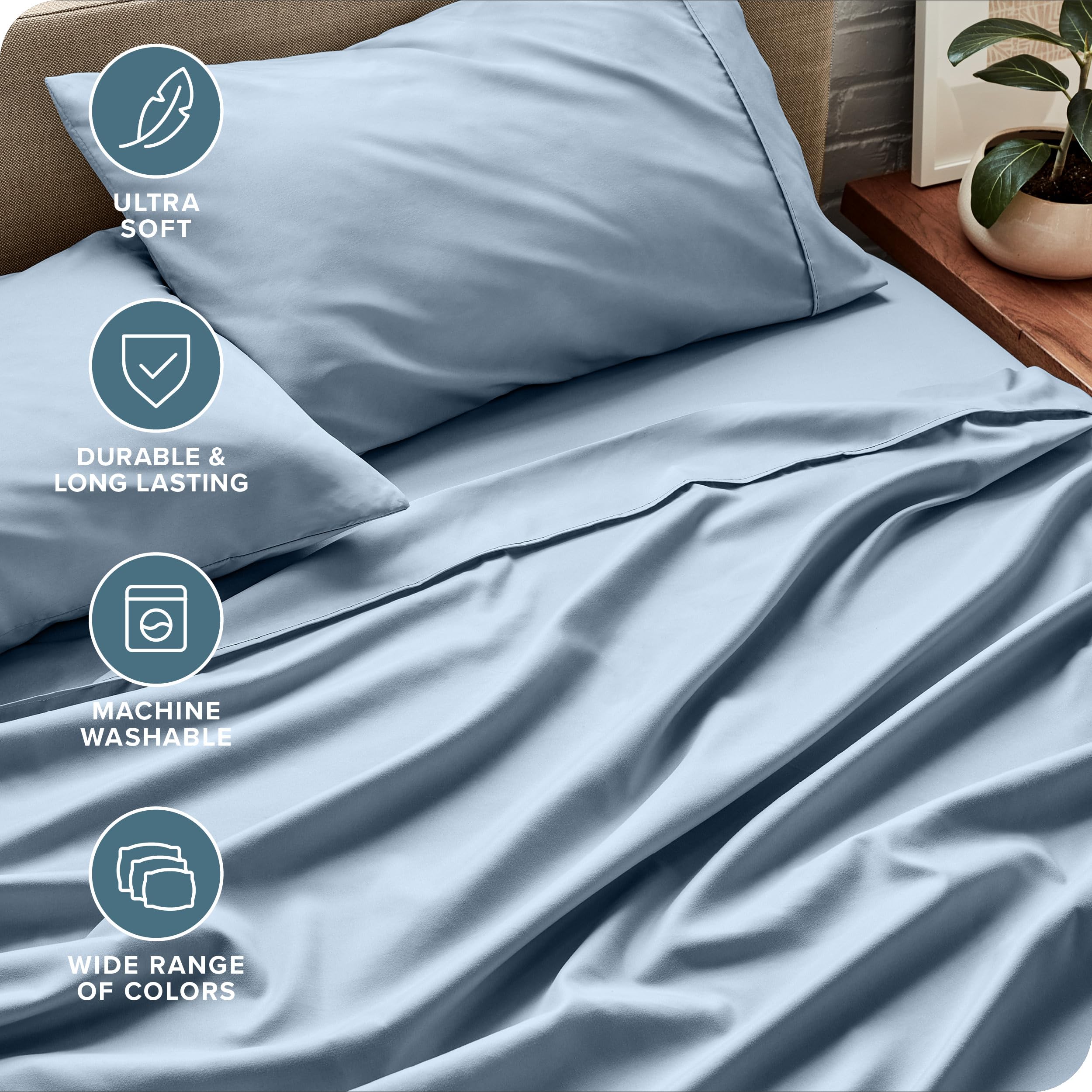 Queen Sheet Set - Luxury 1800 Ultra-Soft Microfiber Bed Sheets