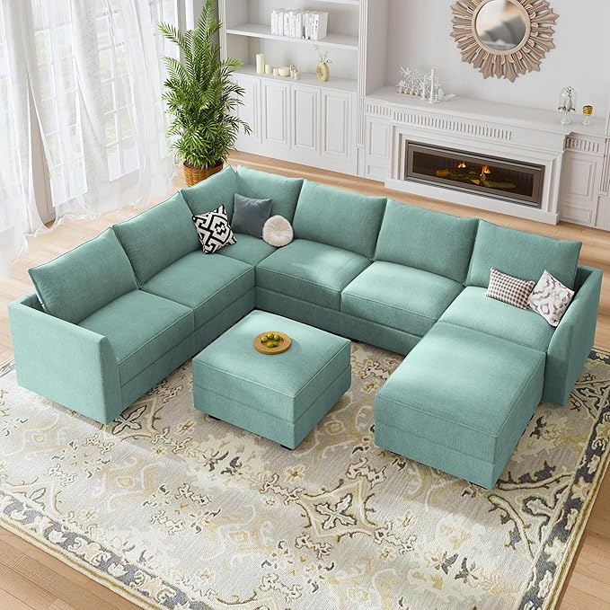 Oversized Modular Sectional Sofa with Storage Seats Reversible Sectional Couch