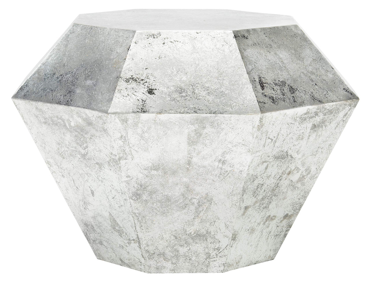 Home Grace Antique Silver Diamond Accent Table