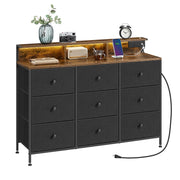 Dresser for Bedroom, Storage Organizer with 9 Fabric Drawers