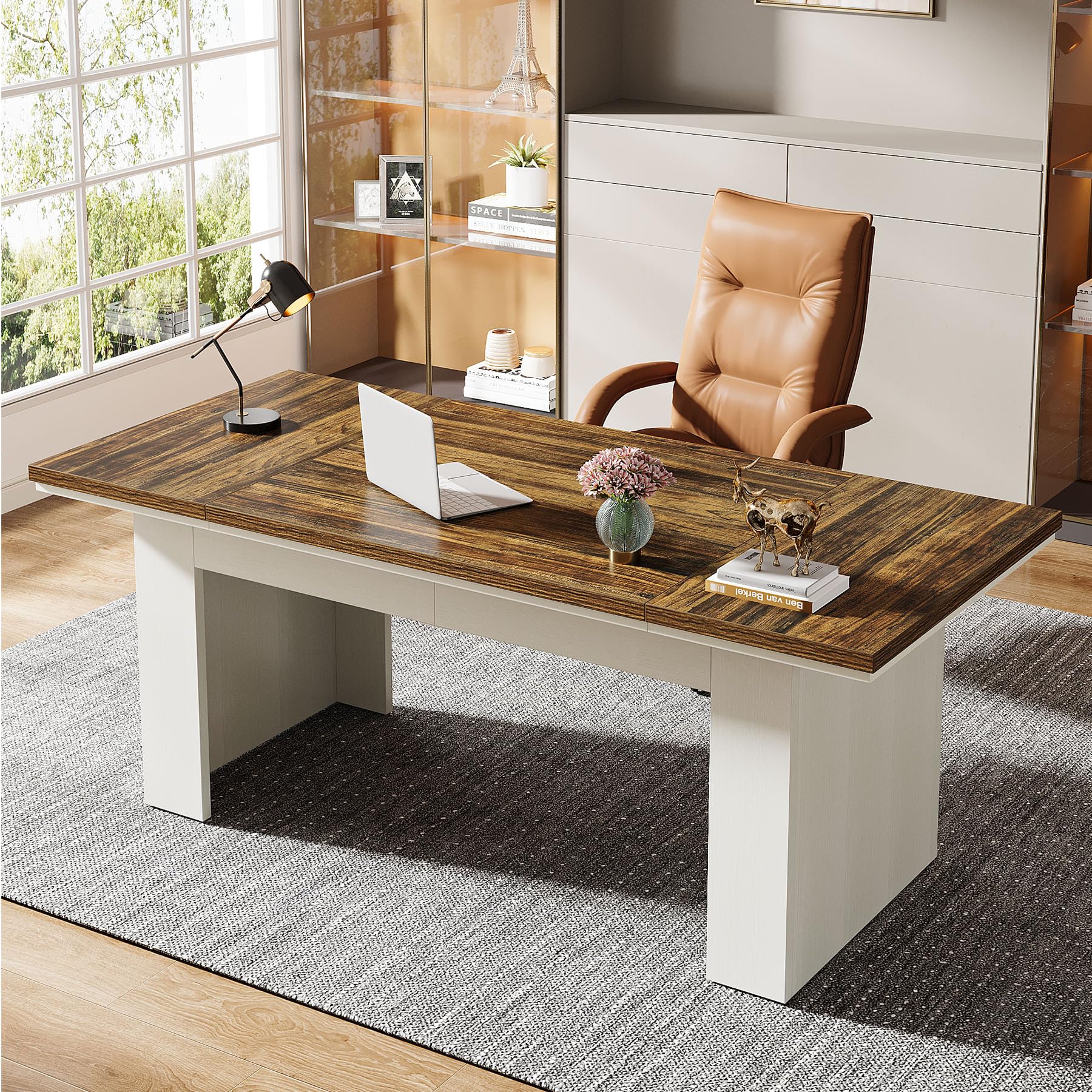 63" Executive Office Desk, Modern Computer Desk for Home Office, Easy Assembly