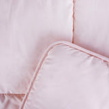 Quilted Comforter | 85" x 65" | Made of 100% Brushed Microfiber Polyester (Shell) & 200 GSM Fiberfill | Soft, Breathable & Durable | Ideal for Twin-Size Beds | Box Pattern in Pink