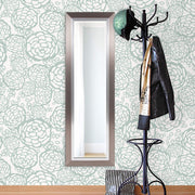 Chicago Tall Rectangular Mirror,  Brushed Silver