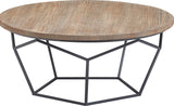 Avalon Round Coffee Table, Distressed Wood