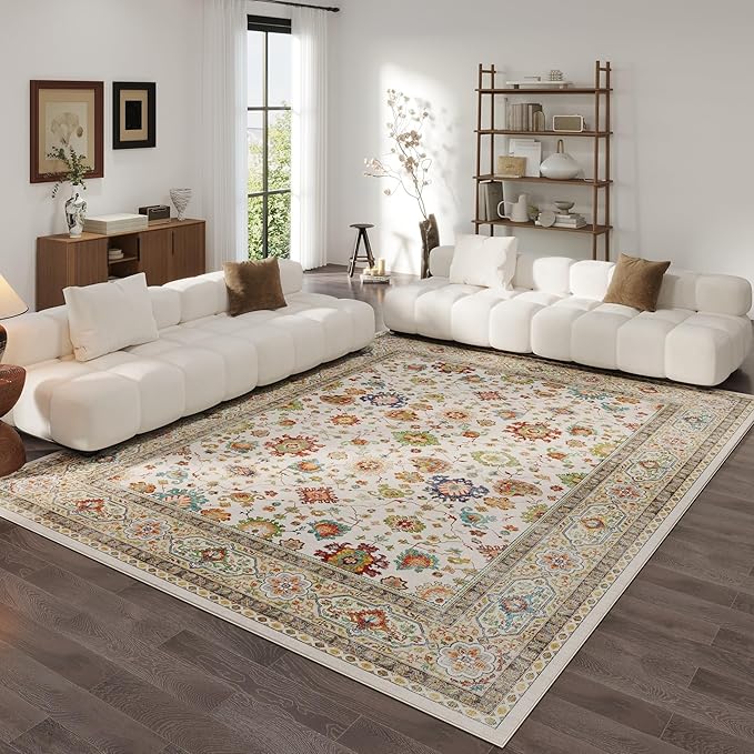 Area Rugs 8x10 Rug for Living Room Washable Boho Area Rug Non Slip Soft