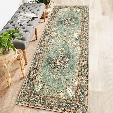 Green Rug 3x5,Washable Area Rugs for Bedroom Living Room Kitchen Entryway,