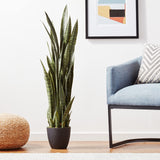 46” Sansevieria Artificial Silk Plants Green