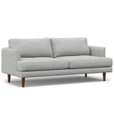 Livingston Mid-Century Modern 76 Inch Wide Sofa in Mist Grey Woven-Blend Fabric