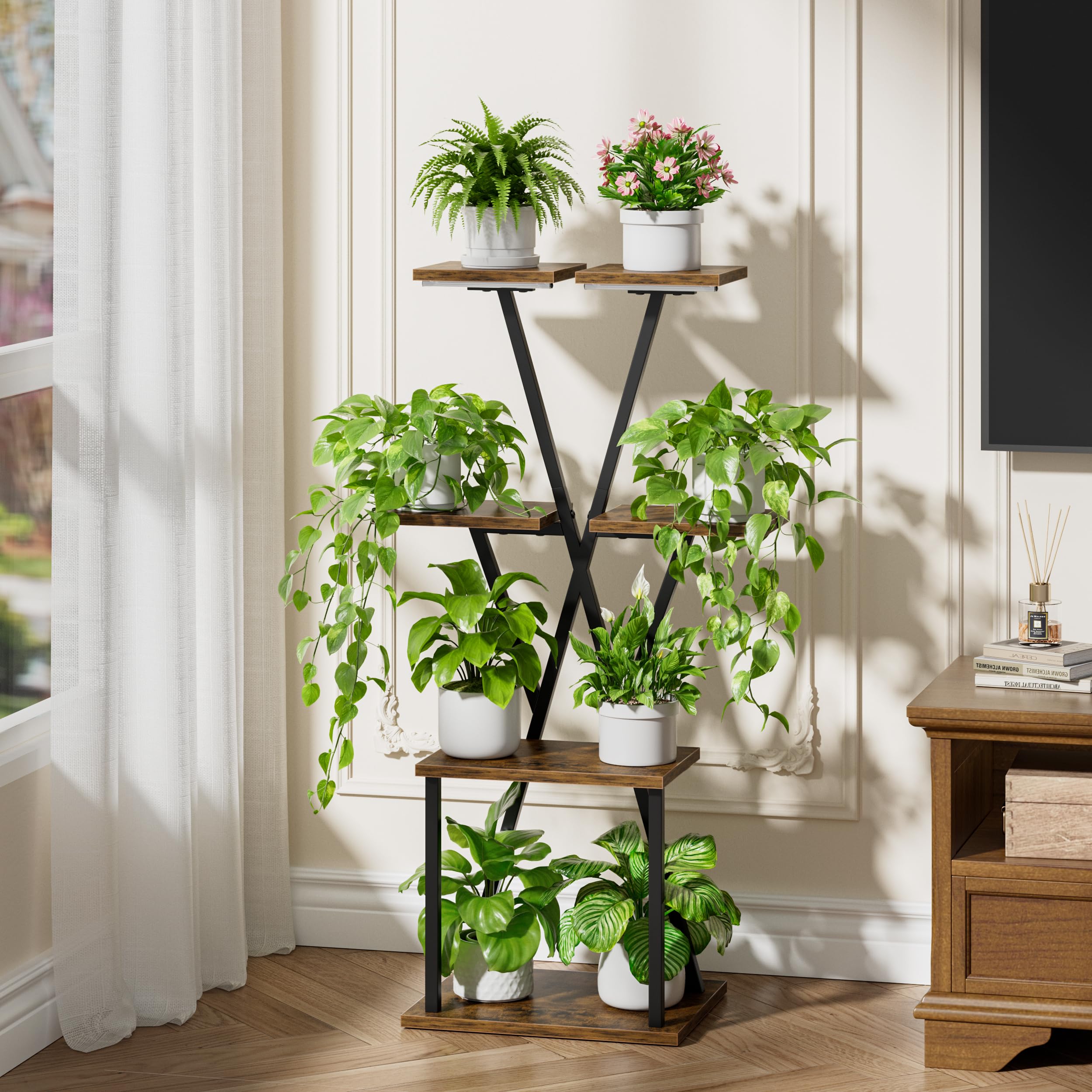Corner Plant Stand with Grow Lights – 39” Indoor Shelf for Plants