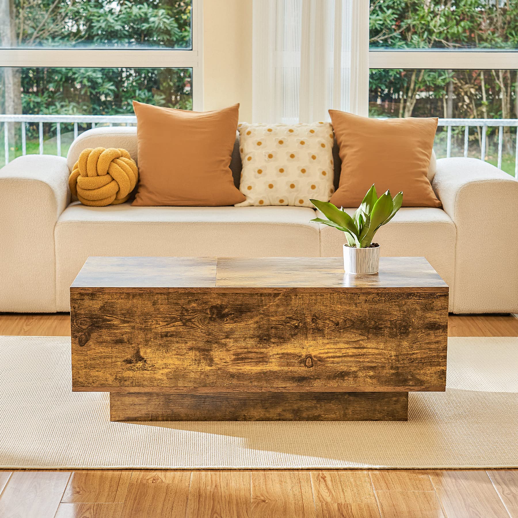 Lift Top Coffee Table for Living Room, Coffee Table with Storage for Modern Home Decor