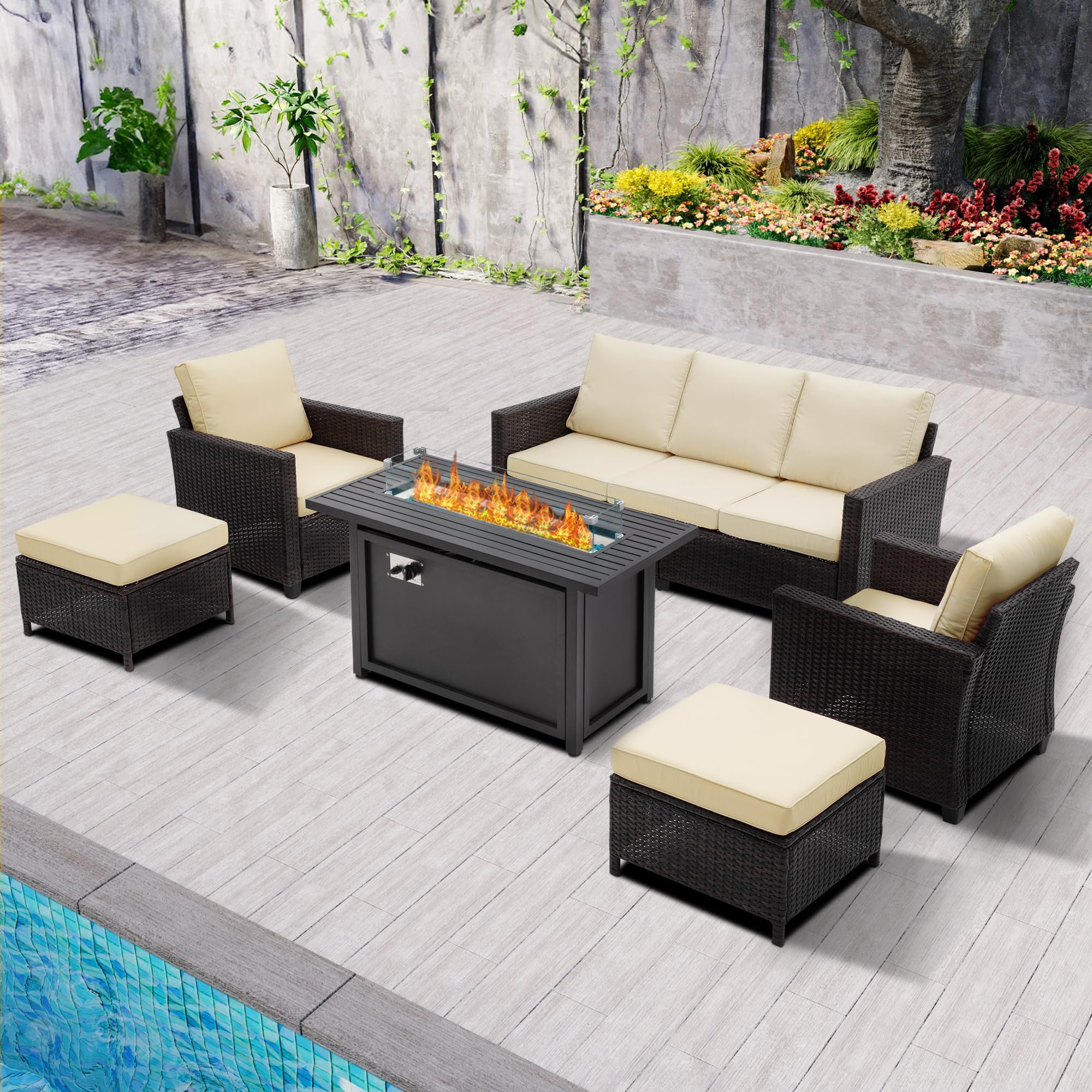 Outdoor Wicker Loveseat Patio