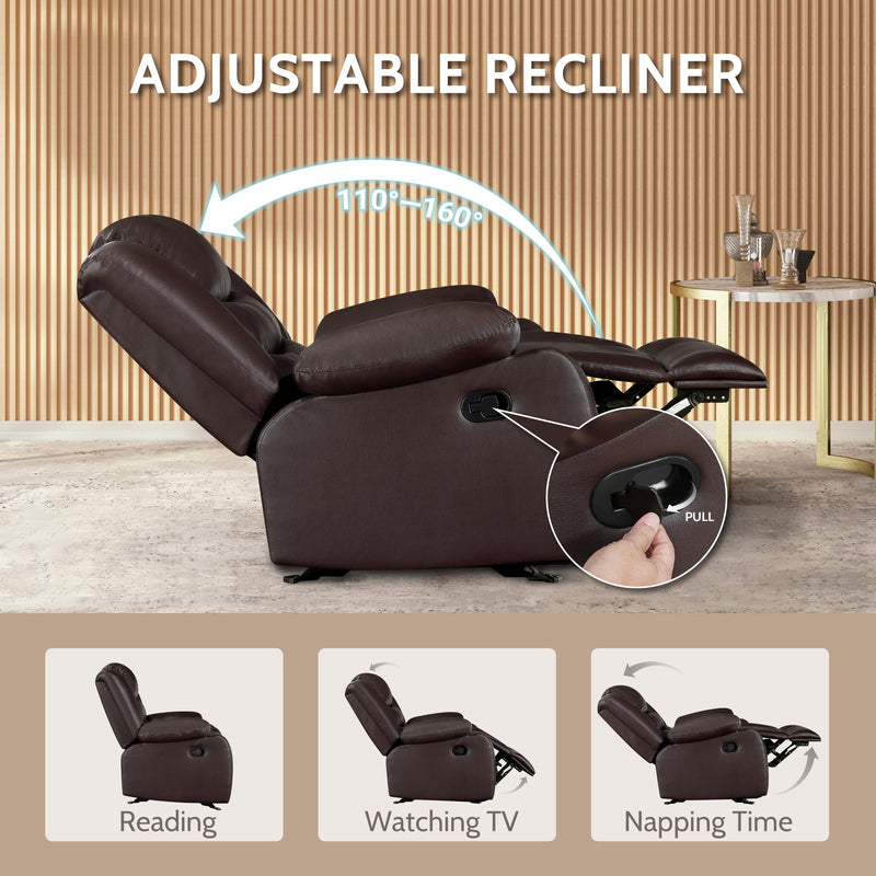Oversized Rocker Recliner Chair - Comfy Wide Lazy Boy Recliner Chair