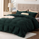 Fluffy Duvet Cover Set - Ultra Soft Plush Shaggy Comforter Cover Queen Size, Warm