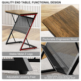 End Table, Side Table for Bed, Couch and Sofa, Larger Desktop Z Table