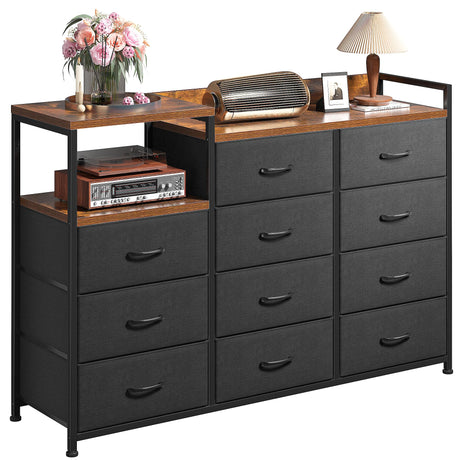 Dresser, Dresser for Bedroom with 11 Drawers, Dresser TV Stand