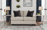 Signature Design by Ashley Vayda Contemporary Loveseat for Living Room, Beige