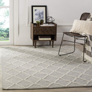 Natura Collection Handmade Wool & Viscose Area Rug 10' x 14' Silver Ivory