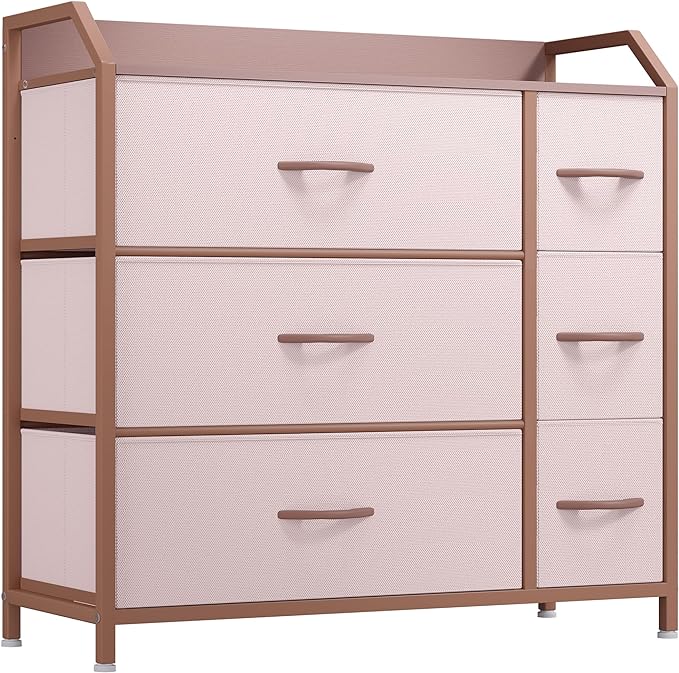 Dresser with 6 Drawers, Organizer Unit for Bedroom, Fabric Dresser Storage Tower