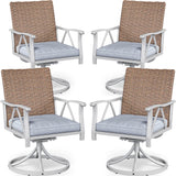 Patio Rocking Chairs Set of 4, Outdoor Patio Furniture Dining Rocking Chairs