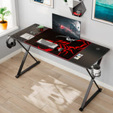 Gaming Desk 55 Inch,PC Gaming Table, X Shaped Gaming Computer Desk