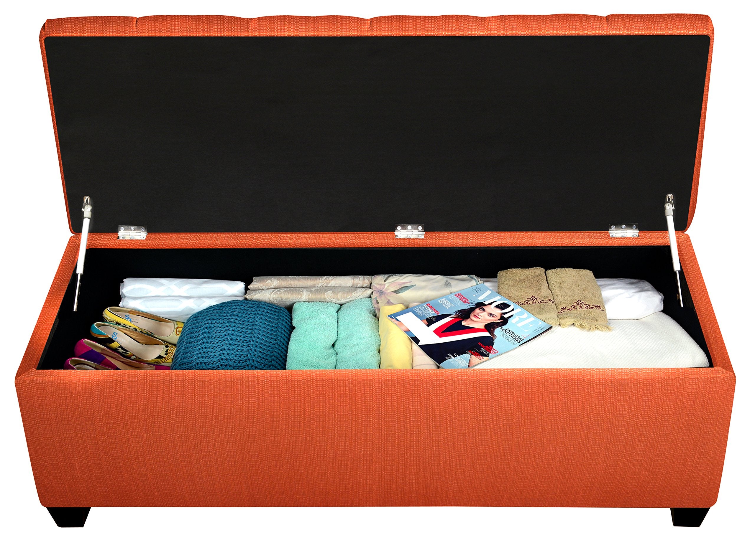 Candice Pumpkin Upholstered Storage Bench