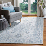 Micro-Loop Collection Area Rug - 7' Square, Light Blue & Ivory