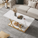 Rectangle Coffee Table, 47.24-inch Modern Coffee Tables for Living Room