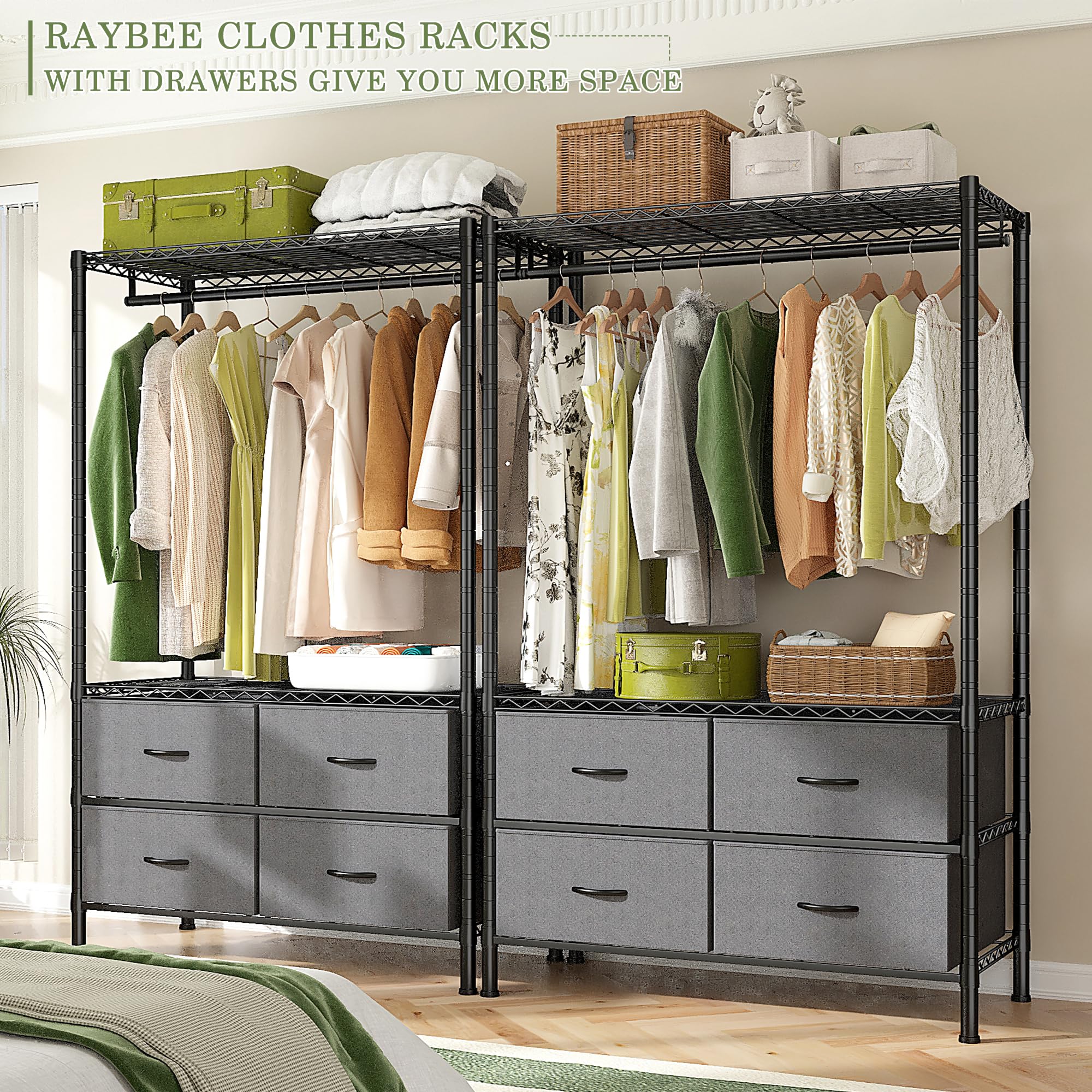 Clothes Rack, Clothing Rack 450LBS Garment Rack Closet Rack