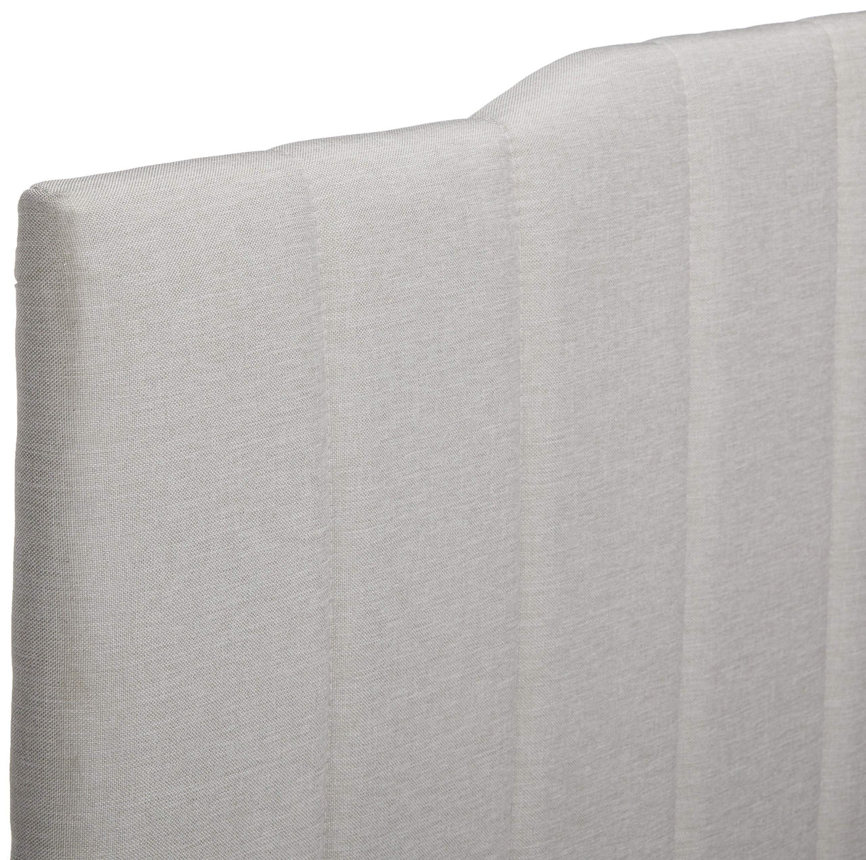 Satish Upholstered Channel Stitched Headboard in Light Grey