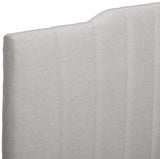 Satish Upholstered Channel Stitched Headboard in Light Grey