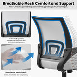 Ergonomic Office Chair Mid Back Computer Chair Mesh Desk Chair with Lumbar Support