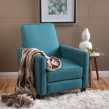 Darvis Fabric Recliner Club Chair, Dark Teal 26.75D x 34W x 36.25H in