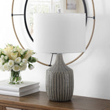 Lighting Collection Secia Modern Grey Ceramic 25-inch Bedroom Living Room Home Office