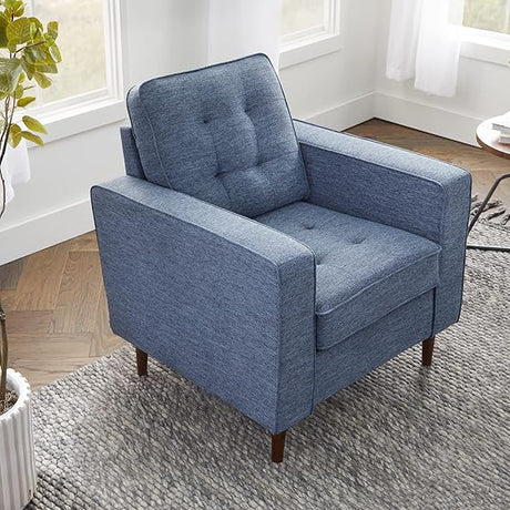 Lynnwood Upholstered Loveseat - Living Room Office or Bedroom - Mid-Century Modern Design Furniture -